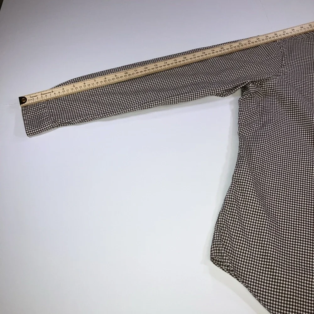 Polo‎ Ralph Lauren Shirt Mens XL Brown Gingham Check Button Down Cotton